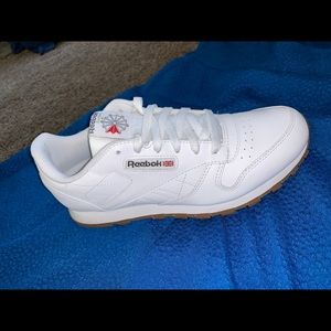 White leather Reebok classics